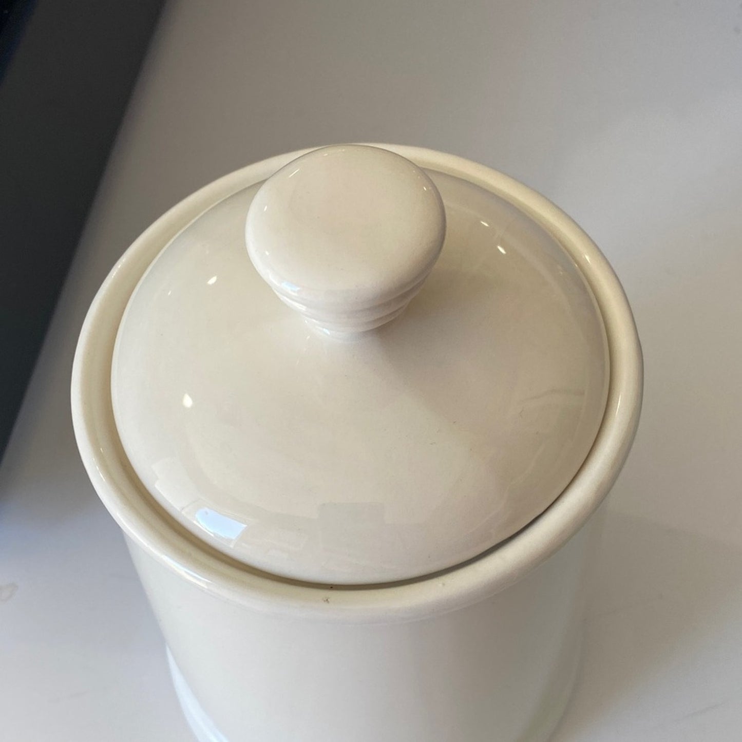 White Ceramic Sugar Canister
