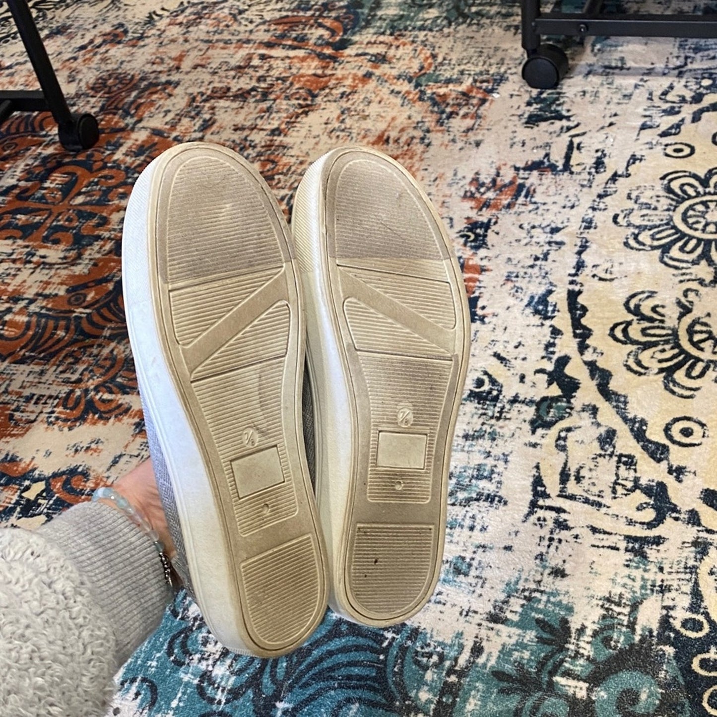 Women's Gray Slip-On Sneakers 7/8