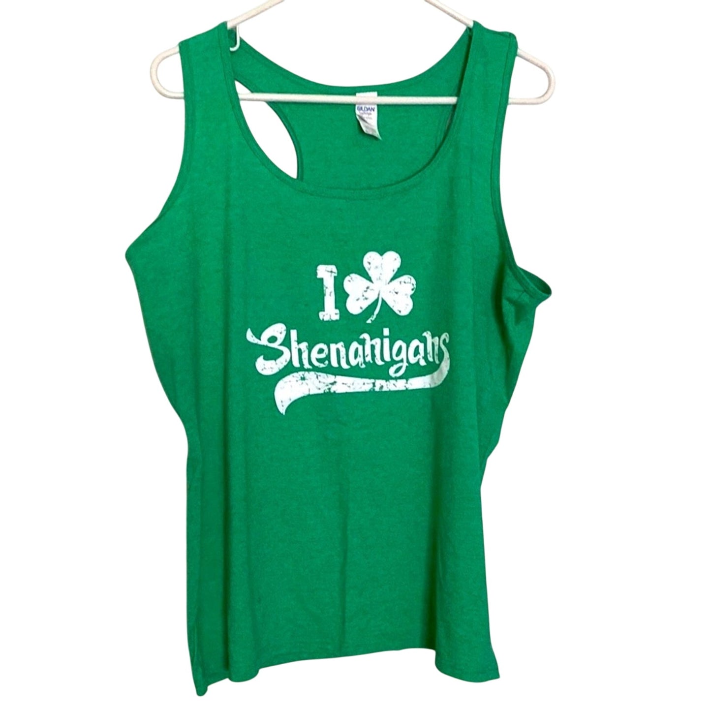 Gildan Softstyle Green Tank Top