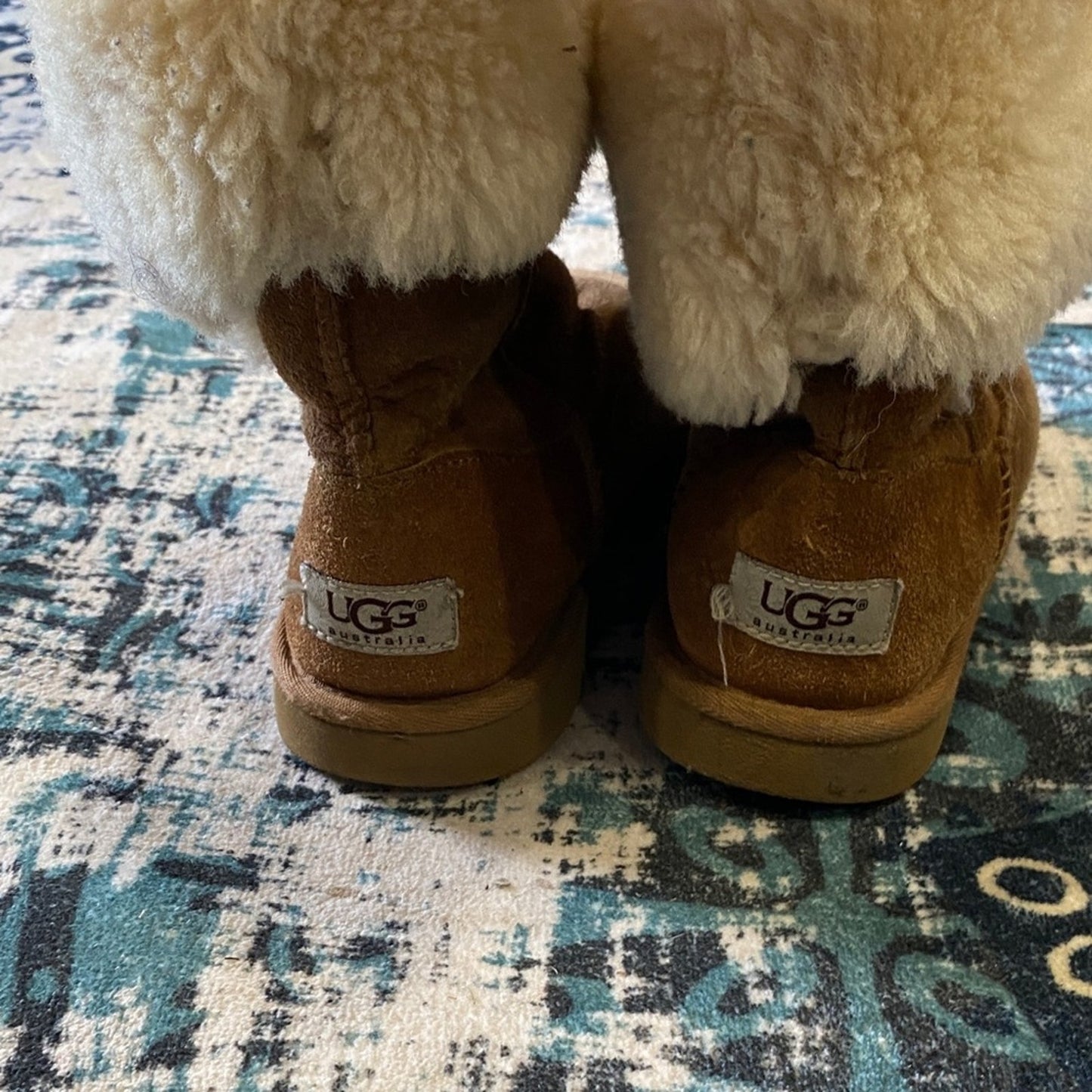 UGG Brown and Cream Sheepskin Boots