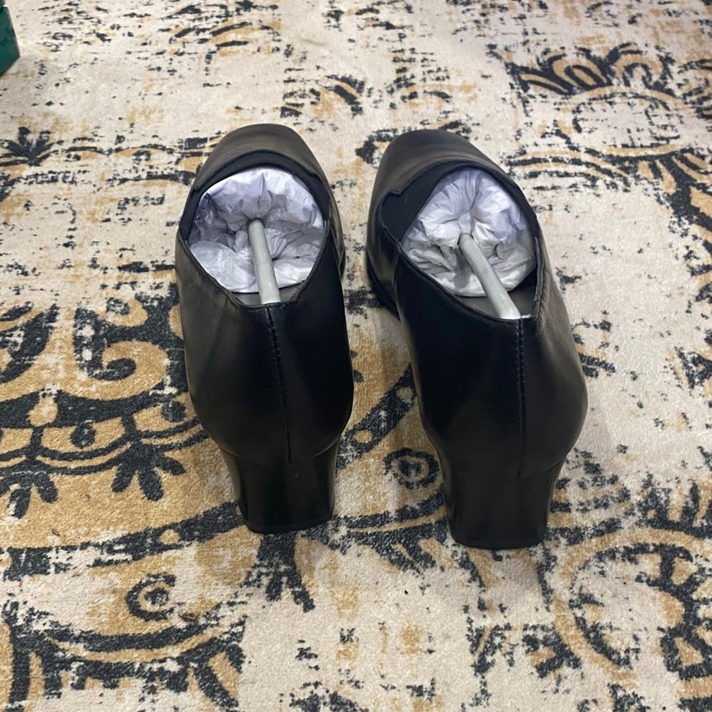 David Tate Black Leather Loafers 8.5ss