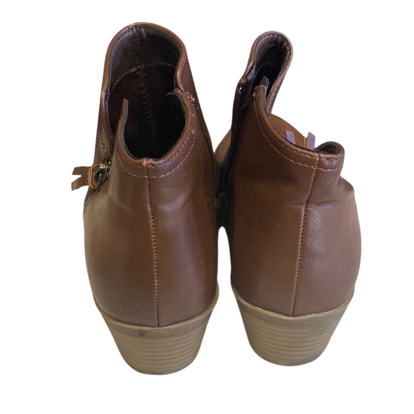 Arizona Jean Company Brown Ankle Boots with Smooth Leather Finish 9.5