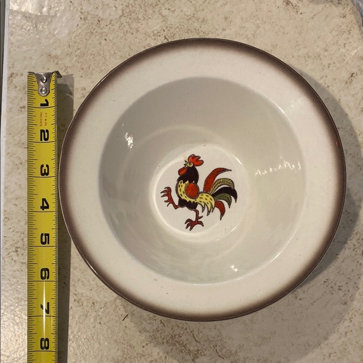 Metlox Poppytrail Red Rooster Bowl Vintage 6"