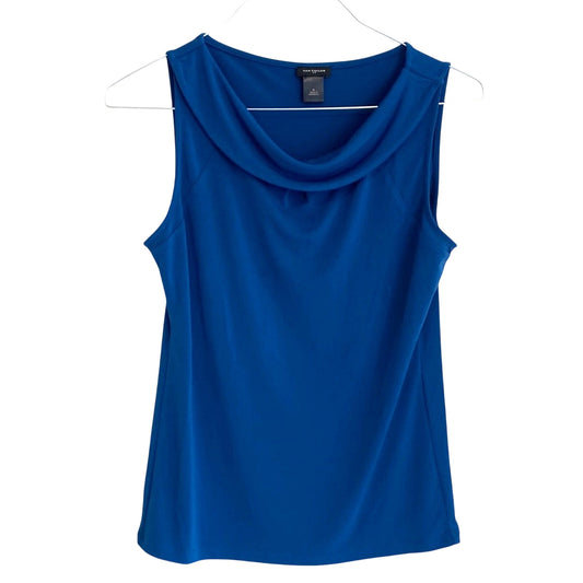 Ann Taylor Blue Fitted Sleeveless Tank medium