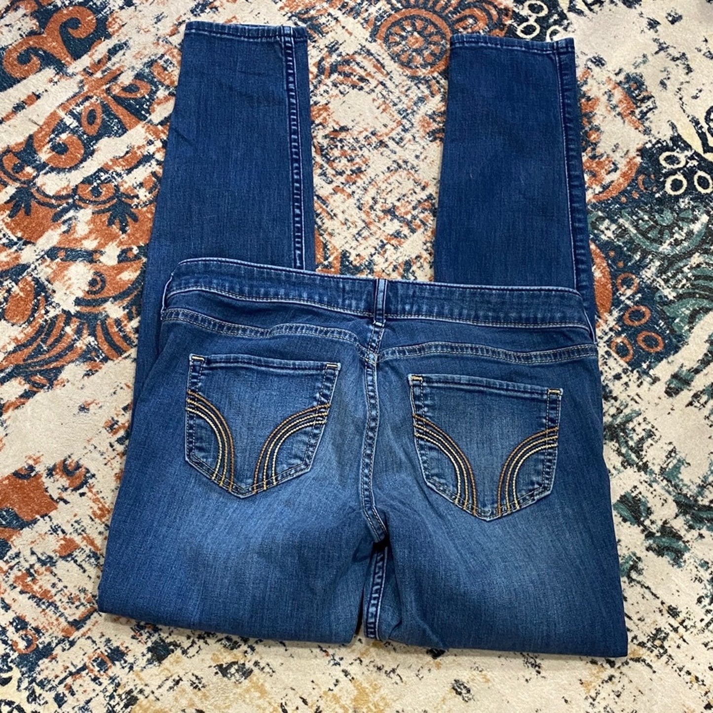 Hollister Women's Blue Skinny Jeans 29x29