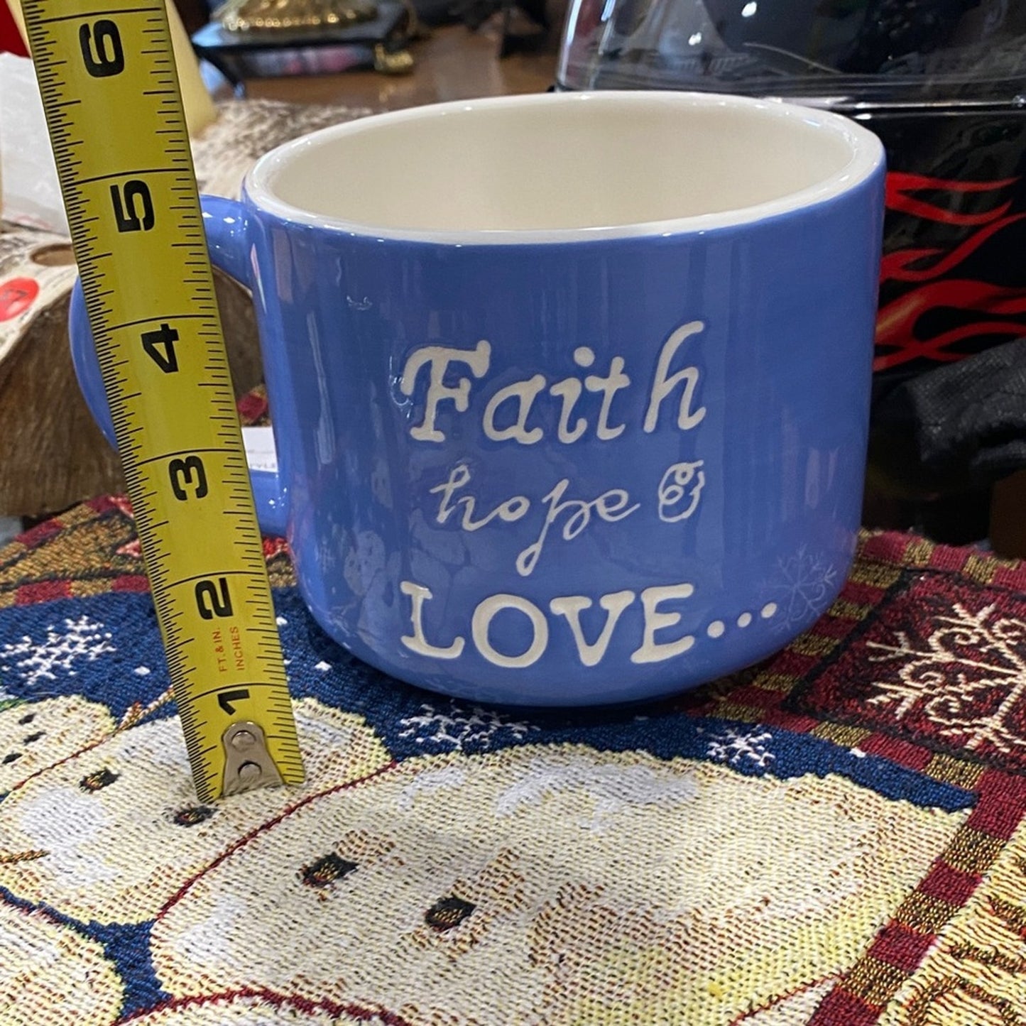 Inspirational Blue Ceramic Mug
