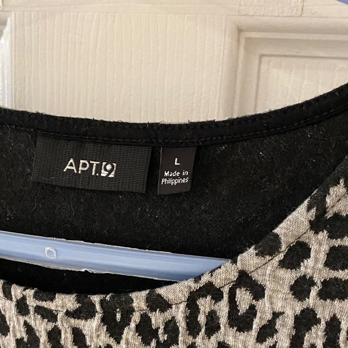 Apt. 9 Black and Gray Animal Print Dress Large