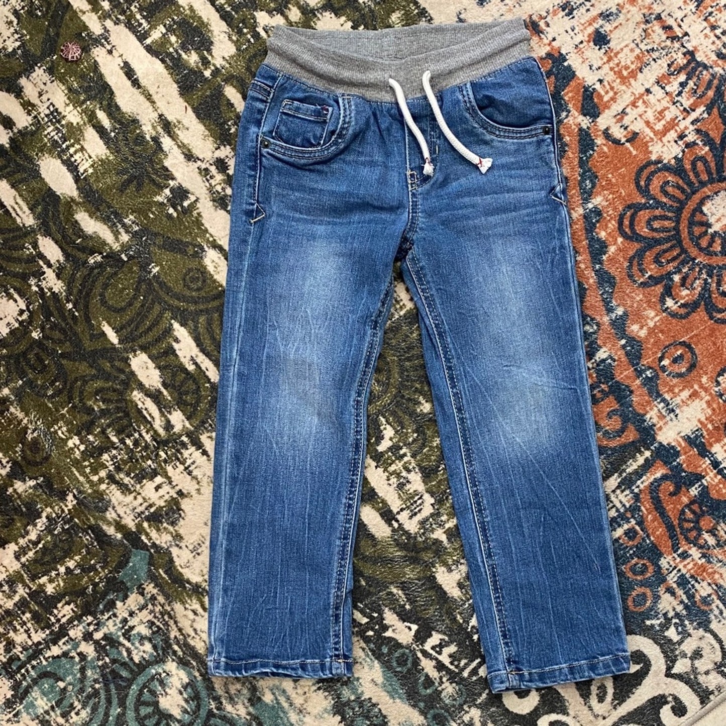 Cat & Jack Blue Jeans with Gray Waistband 4t
