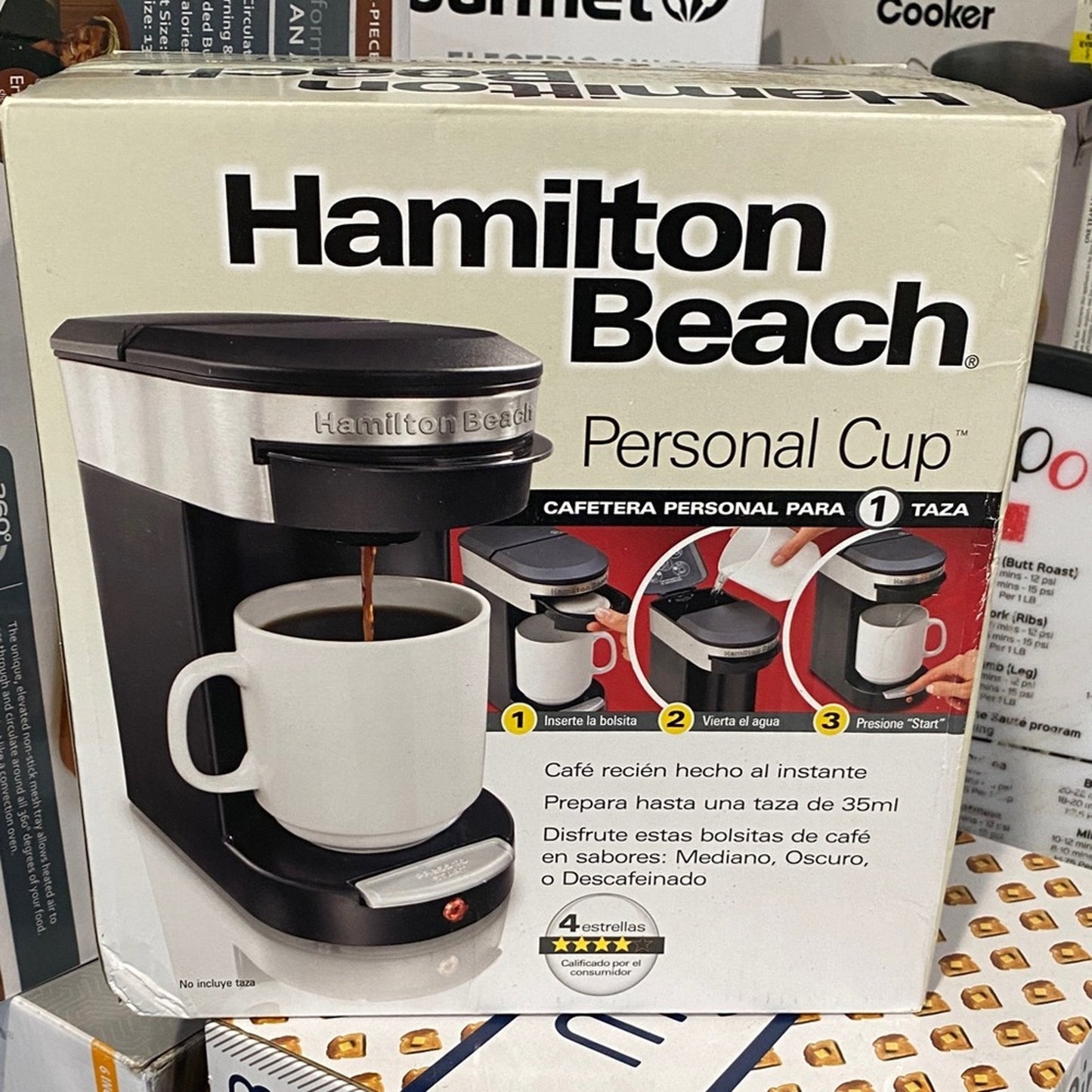 Hamilton Beach Personal Cup Coffee Maker - Black and Silver