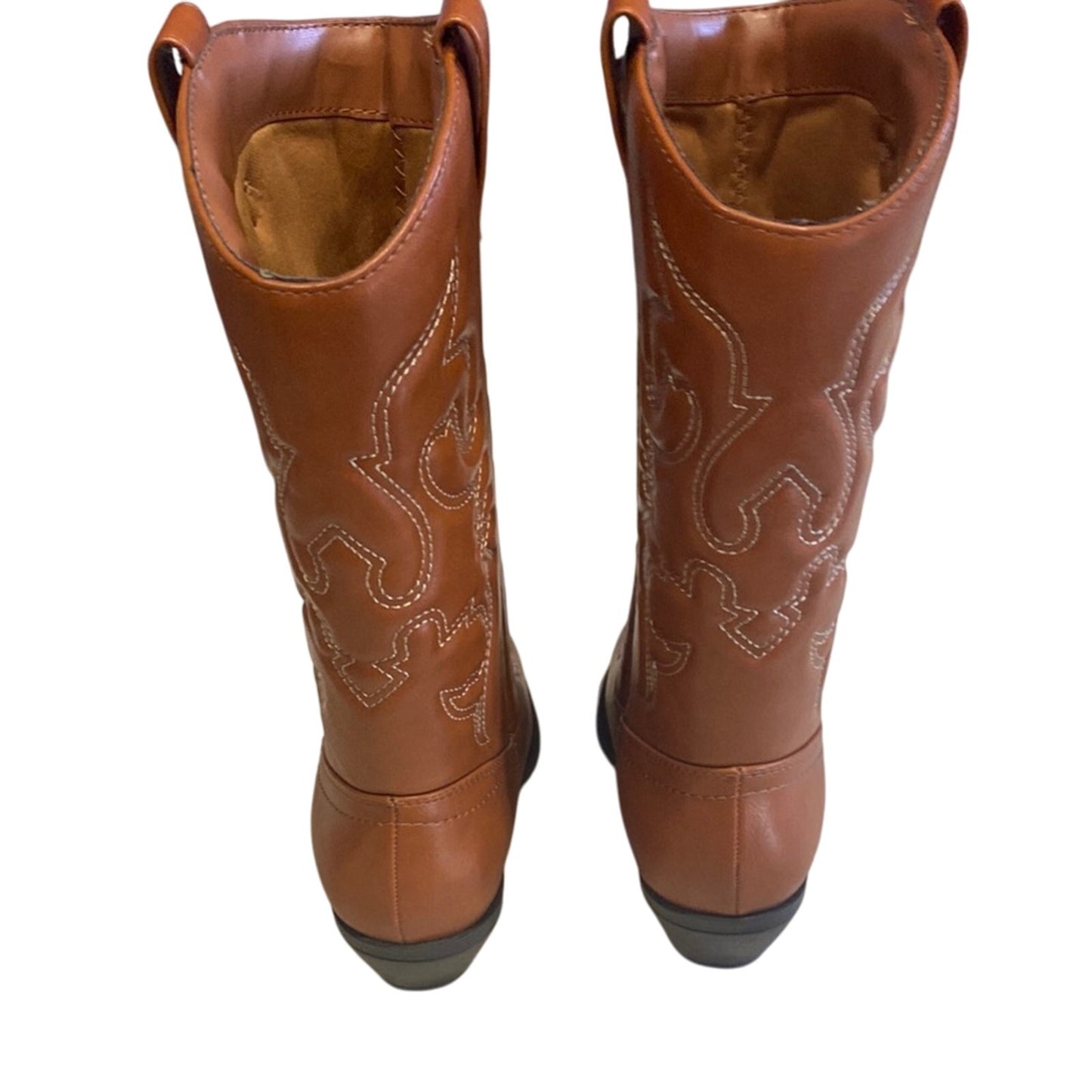 Soda Brown Heeled Boots Classic Western Style Size 5.5