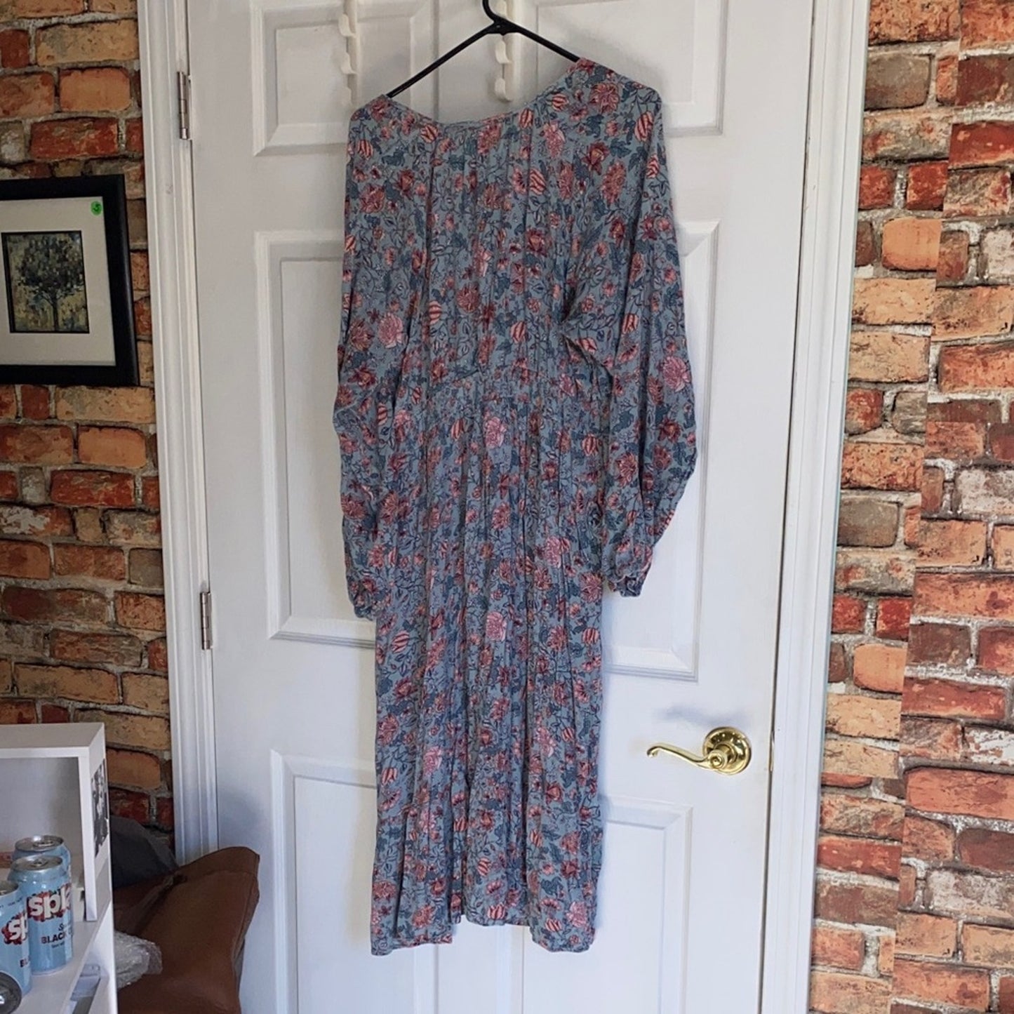 Knox Rose Long Sleeve Floral Dress in Blue and Pink