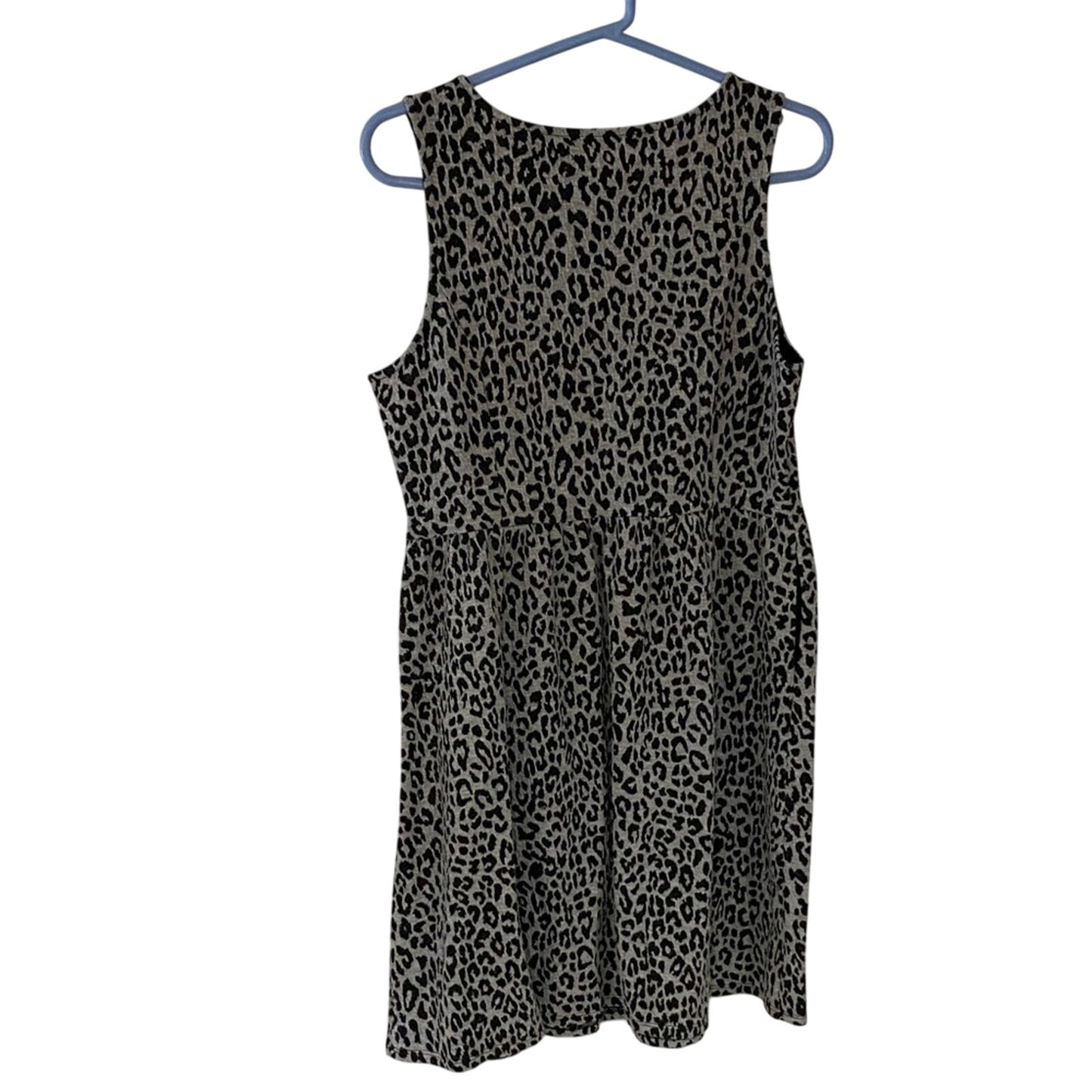 Apt. 9 Black and Gray Animal Print Dress Large