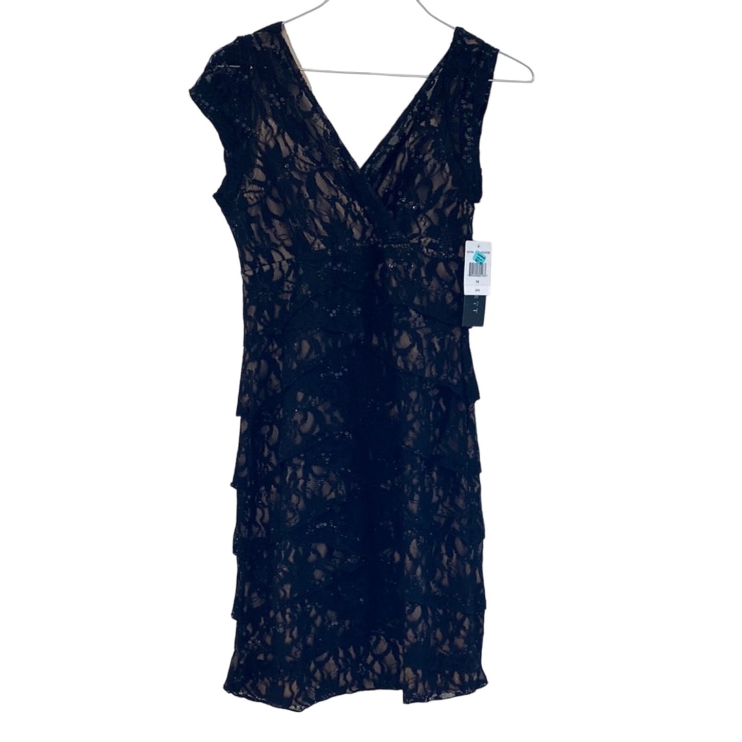 Scarlett black Sheath Mini Dress V-Neck Cocktail 14