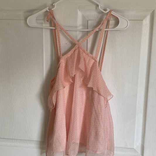 Hollister Light Coral Sleeveless Blouse SMALL