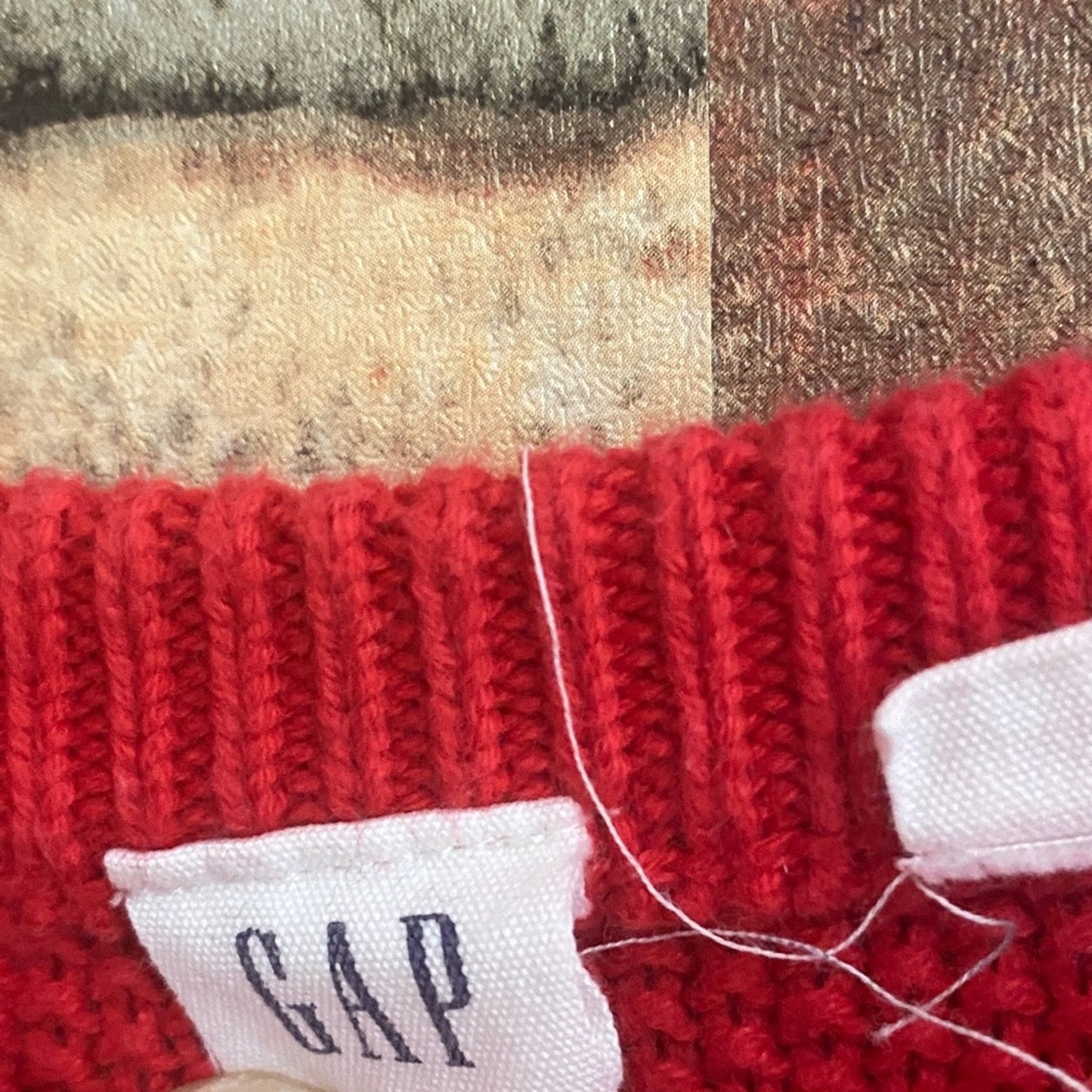GAP Vibrant Red Cable Knit Sweater Small