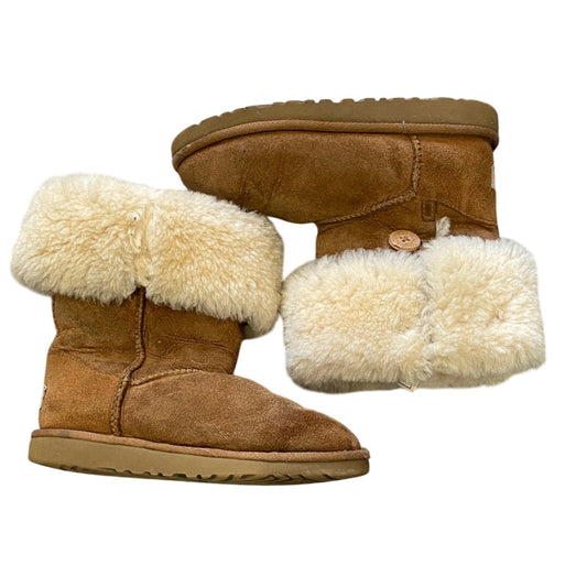 UGG Brown and Cream Sheepskin Boots