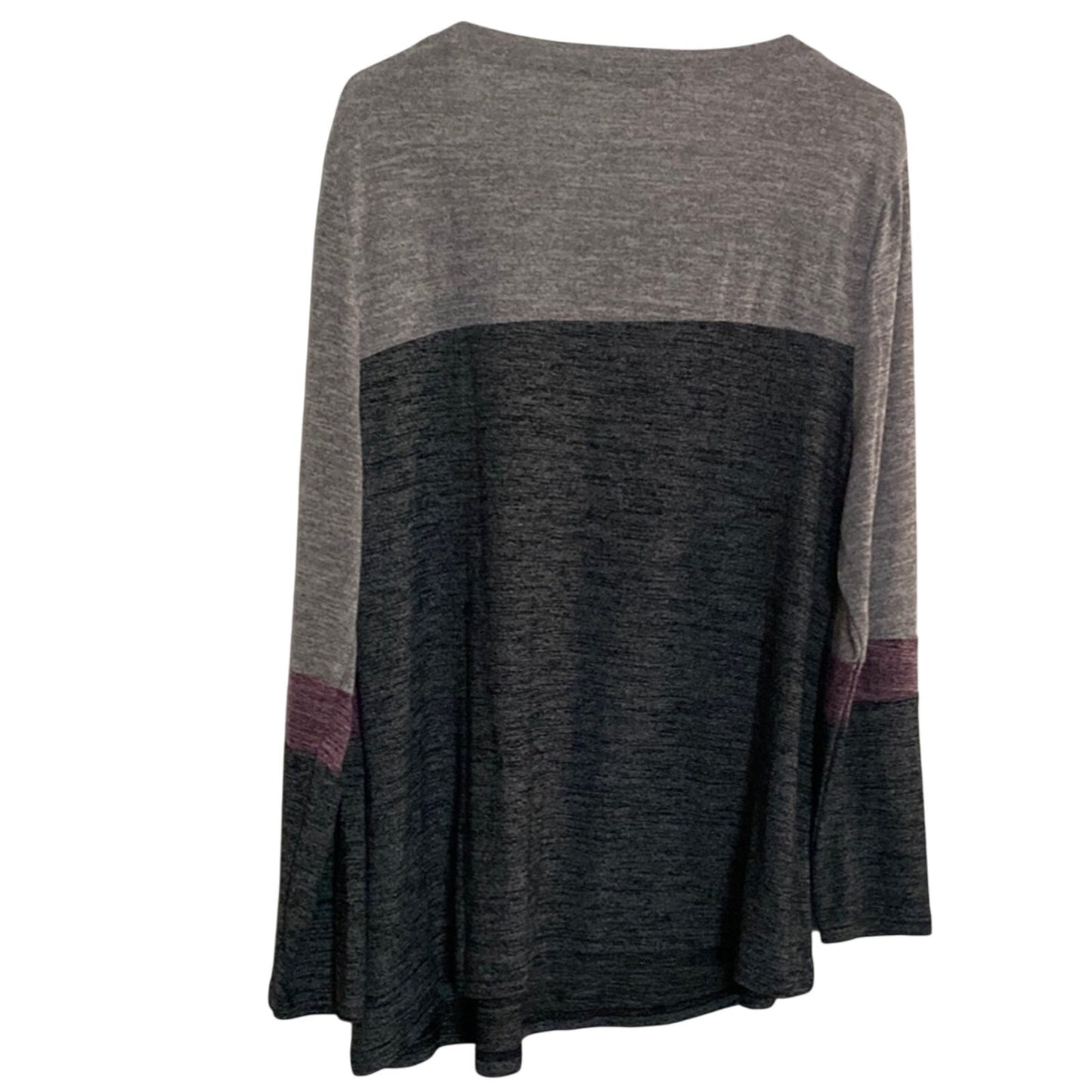 Gray and Purple Women's Top