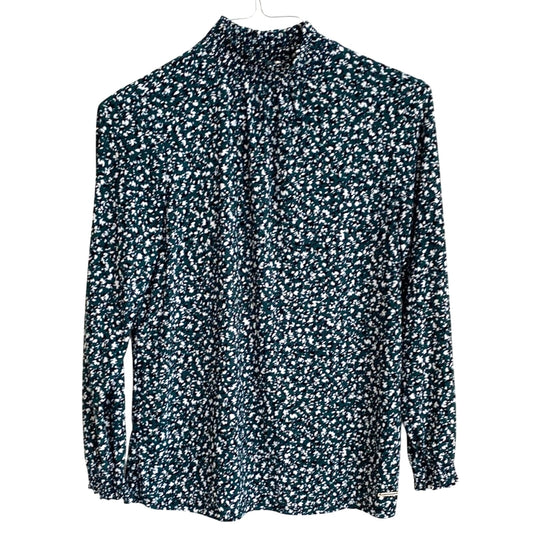 Anne Klein Black and White 3/4 Sleeve Buttoned Blouse Medium