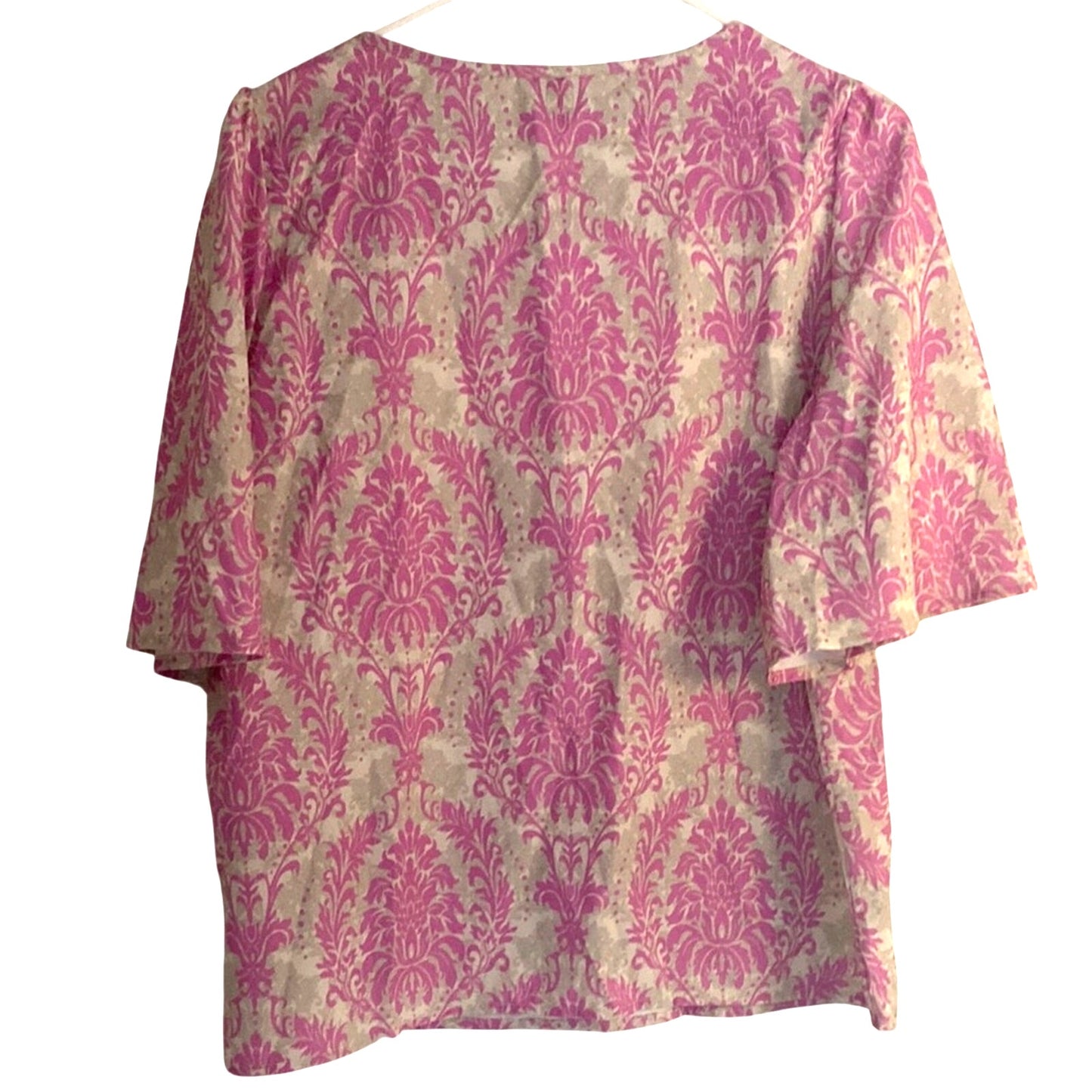 SHEIN Pink and Cream Boxy Blouse