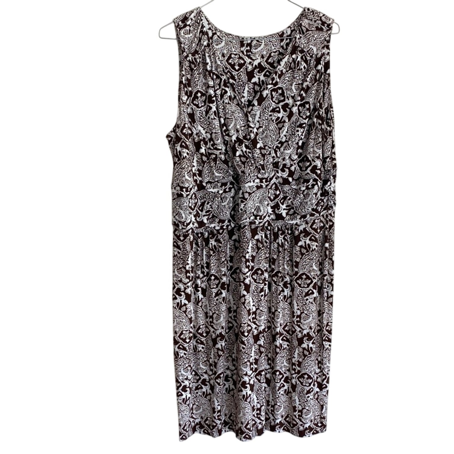 Talbots Black and White Sleeveless Midi Sundress 3x