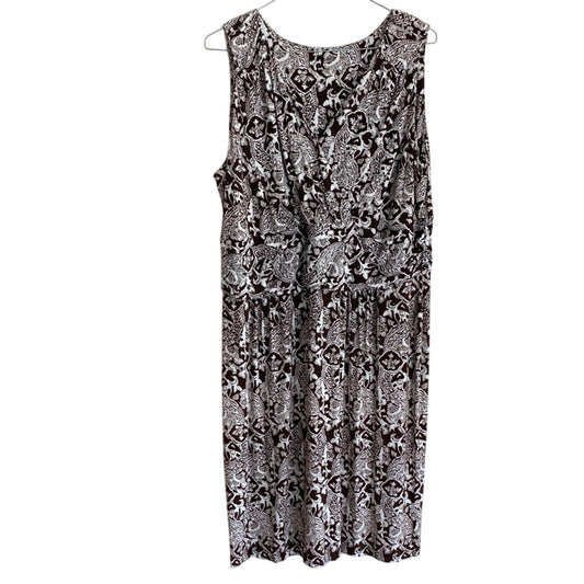 Talbots Black and White Sleeveless Midi Sundress 3x