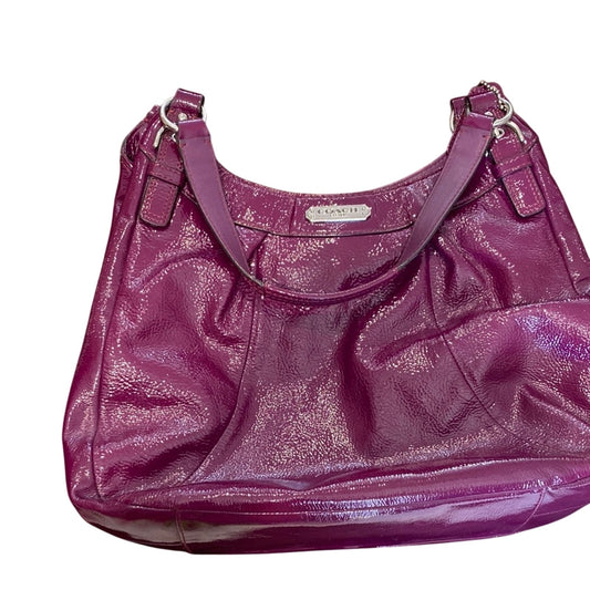 Coach Purple Shoulder Bag with Slouchy Silhouette