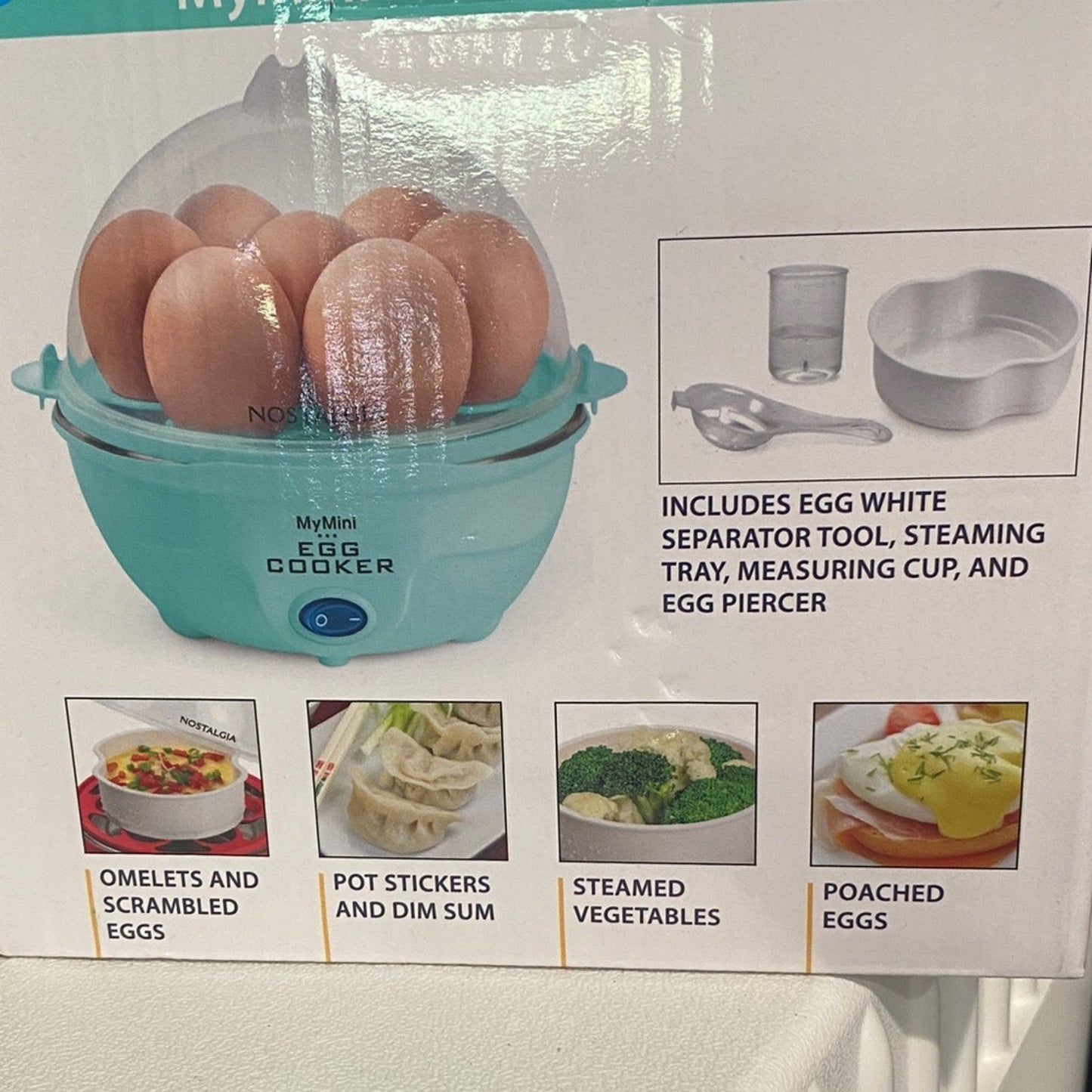 Nostalgia MyMini 7-Egg Cooker - Aqua