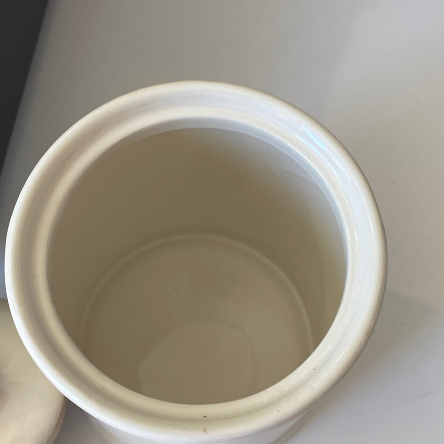 White Ceramic Sugar Canister