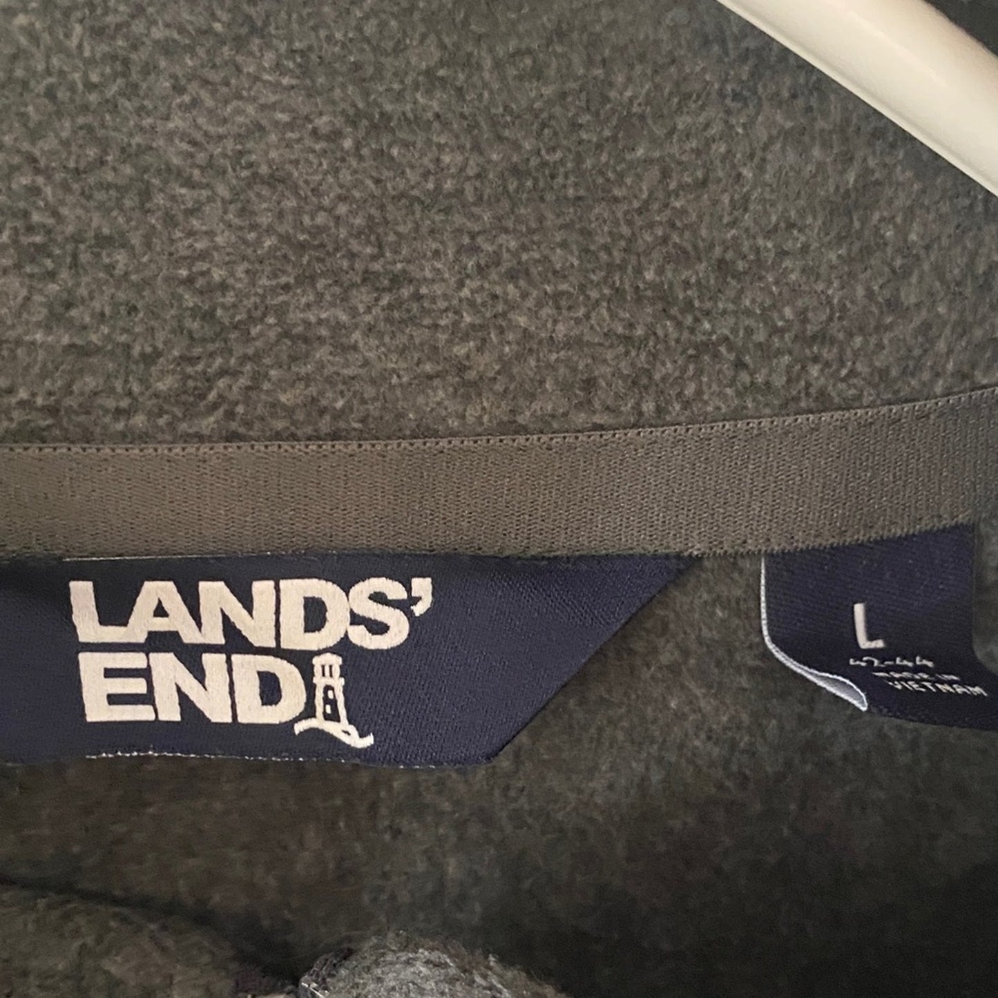 Lands' End Charcoal Fleece Vest