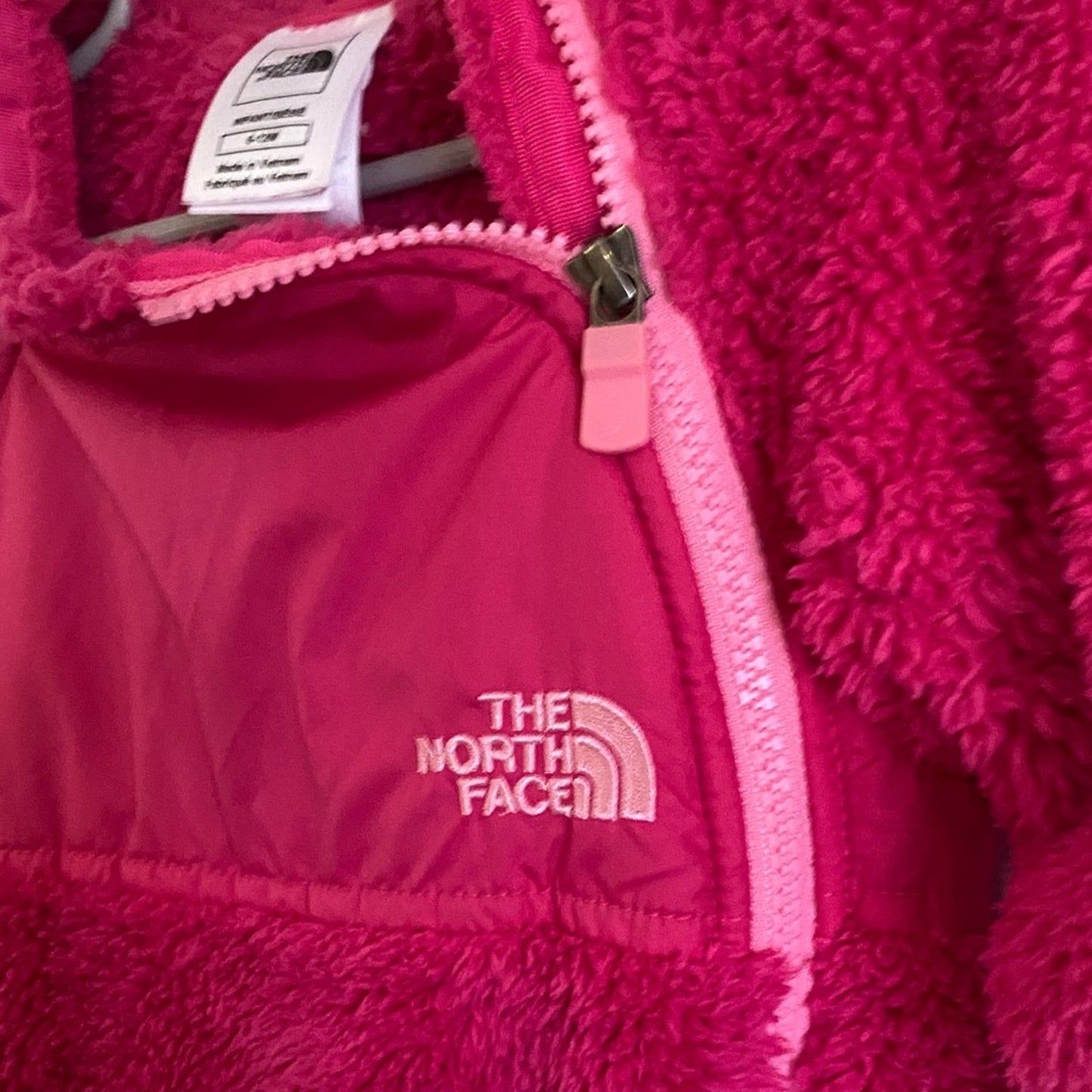 The North Face Kids' Fuchsia One Piece Footie 6-12 mos