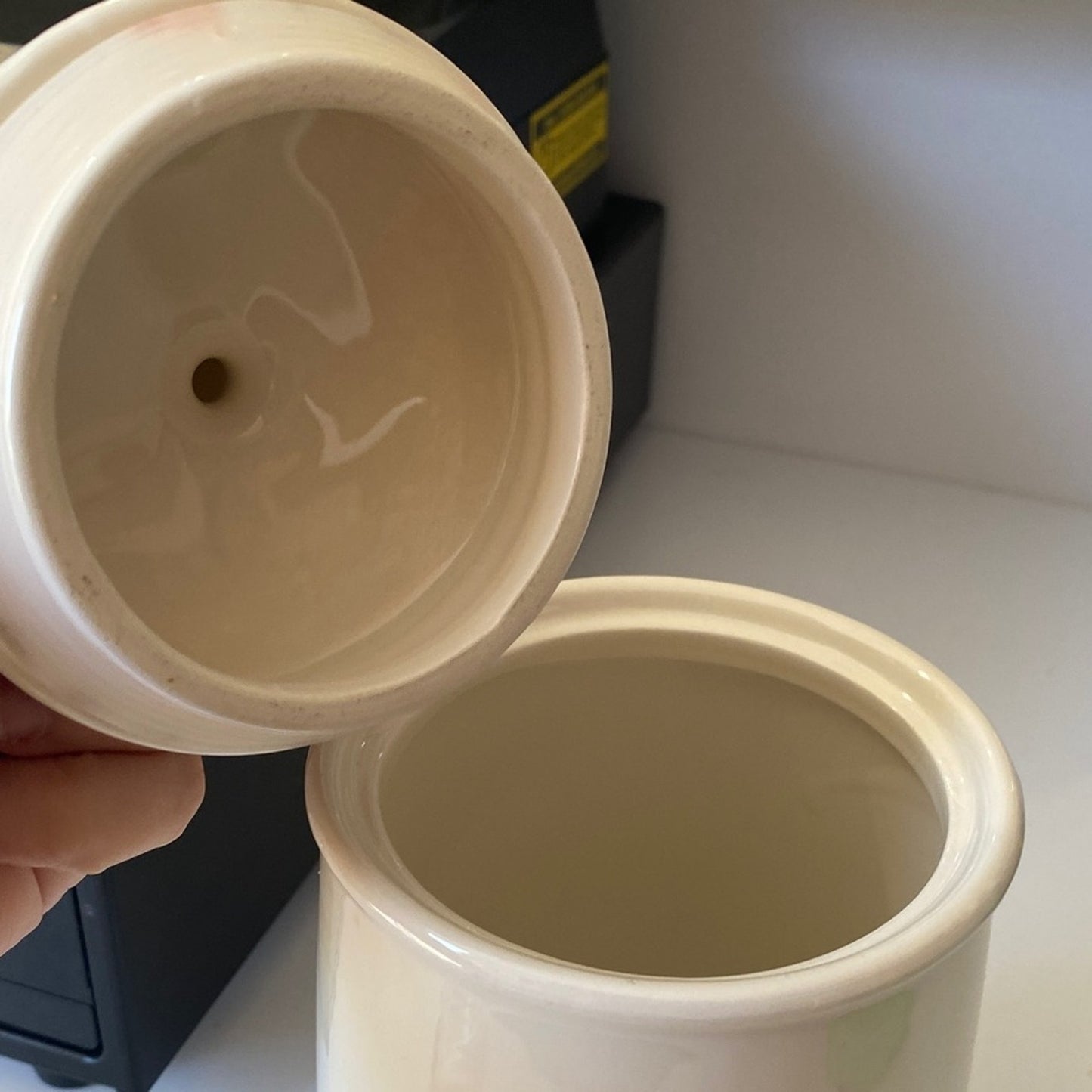 White Ceramic Sugar Canister