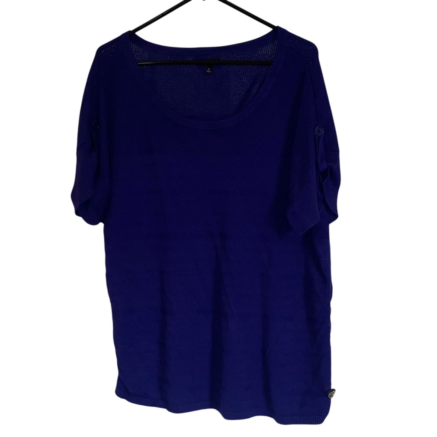 Apt. 9 Women's Deep purple Short Sleeve Top 1x