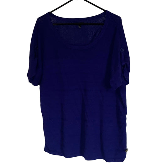 Apt. 9 Women's Deep purple Short Sleeve Top 1x