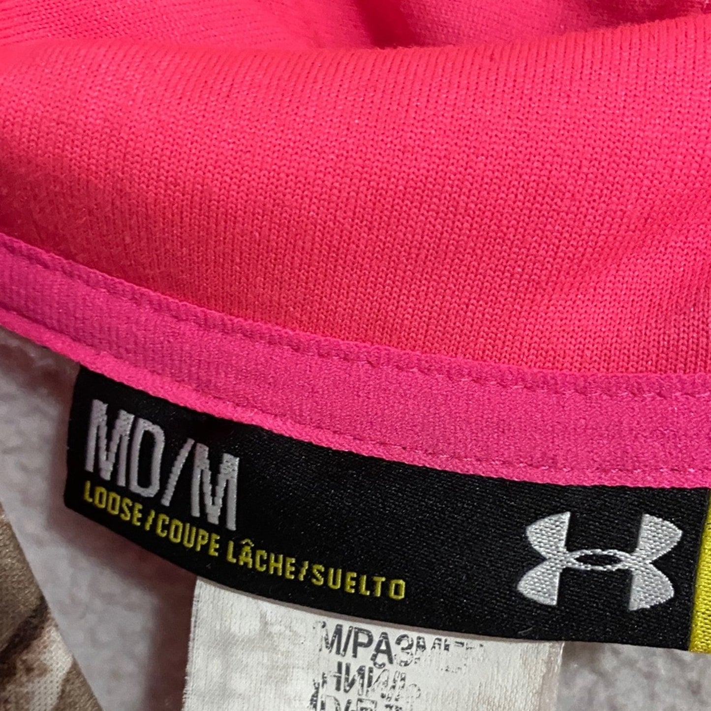 Under Armour Women's Pink Logo Camo Hoodie M