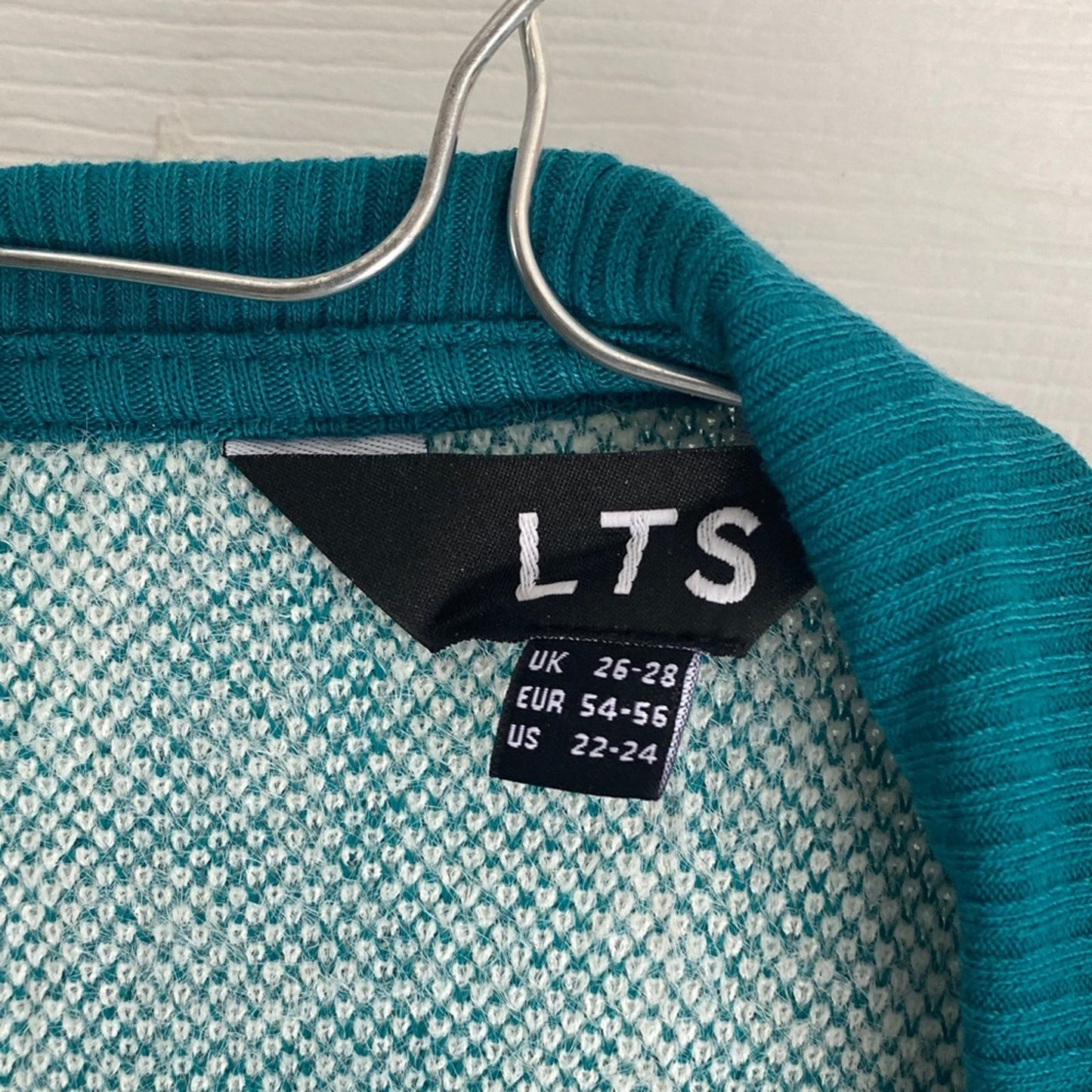 Chic Teal and White Striped Women's Long Cardigan