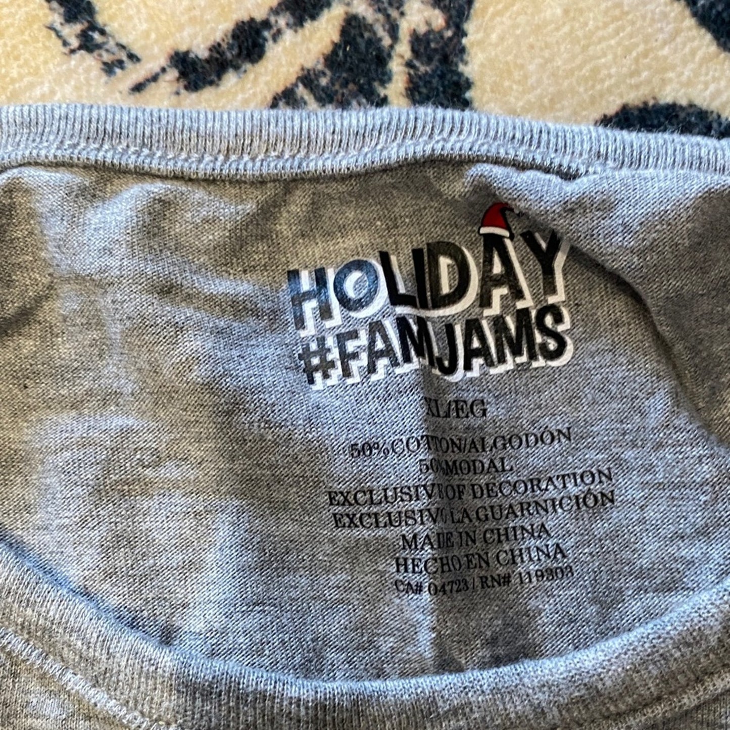 Cozy Gray Reindeer Pajama Set XL