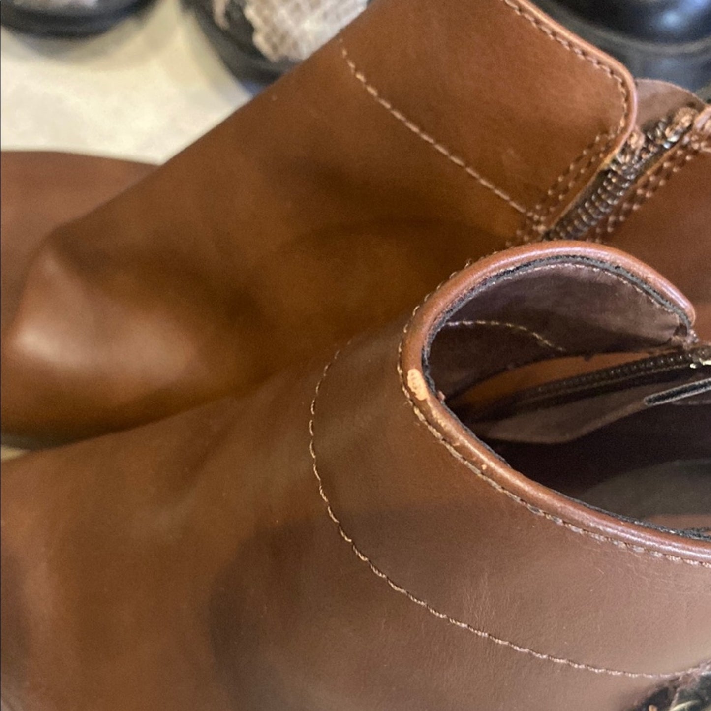 Arizona Jean Company Brown Ankle Boots with Smooth Leather Finish 9.5