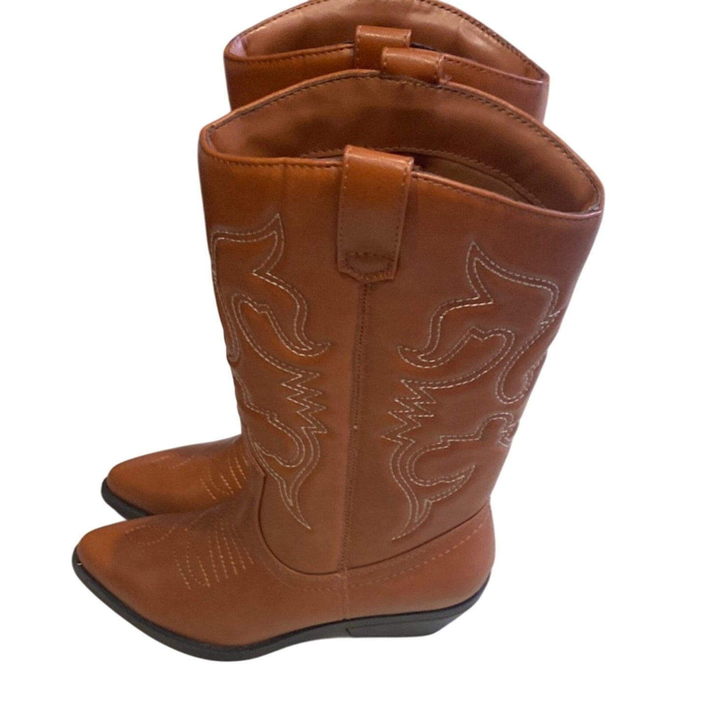 Soda Brown Heeled Boots Classic Western Style Size 5.5