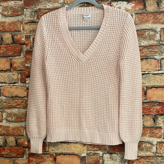 J. Crew Women's Light Pink V-Neck Sweater