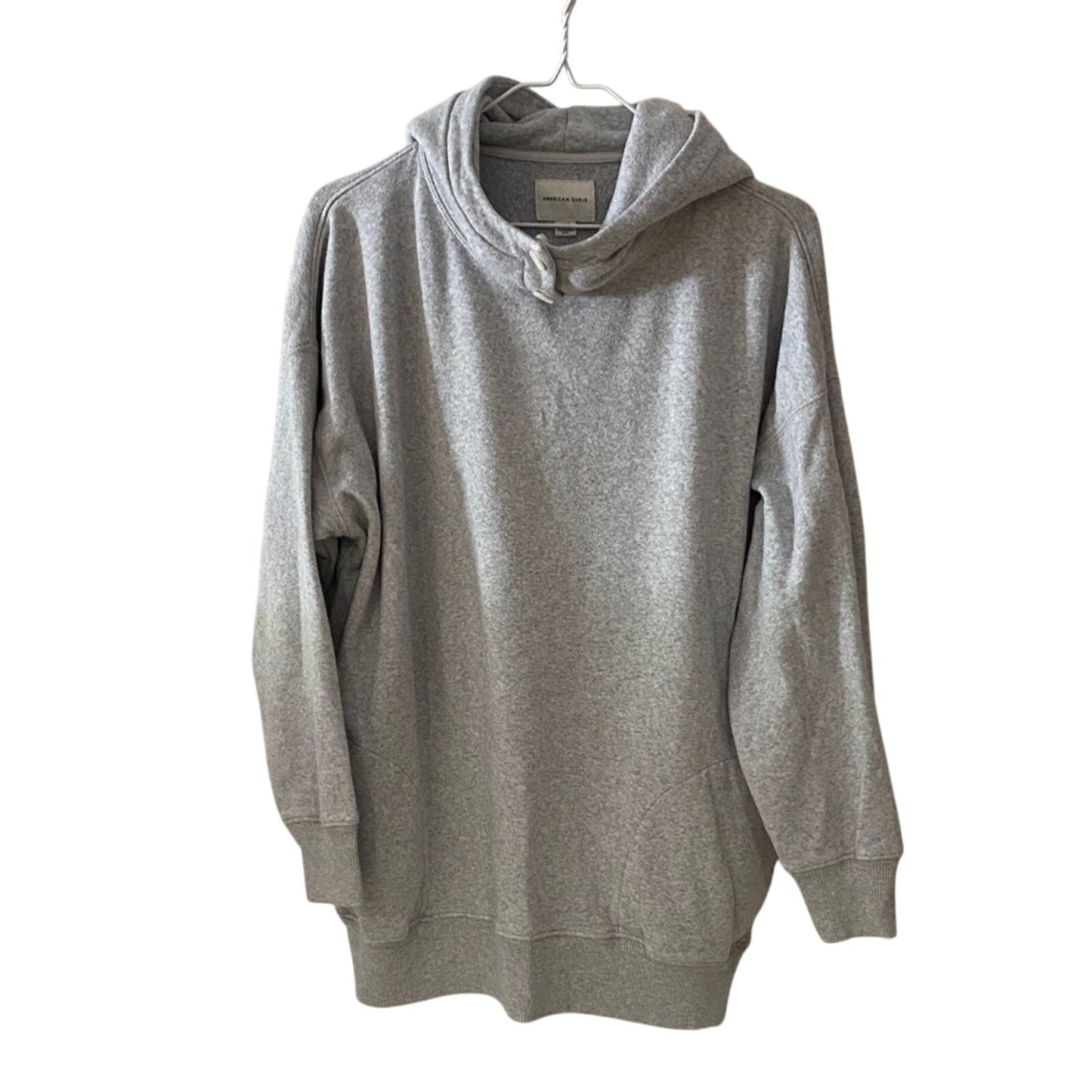 American Eagle Light Gray Fleece Jacket SMALL