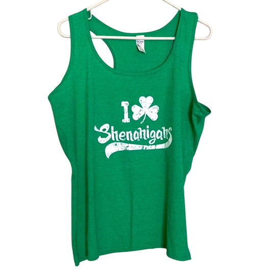Gildan Softstyle Green Tank Top