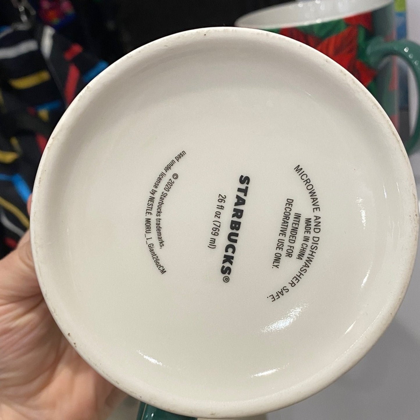 Starbucks Festive Red and Green Mugs