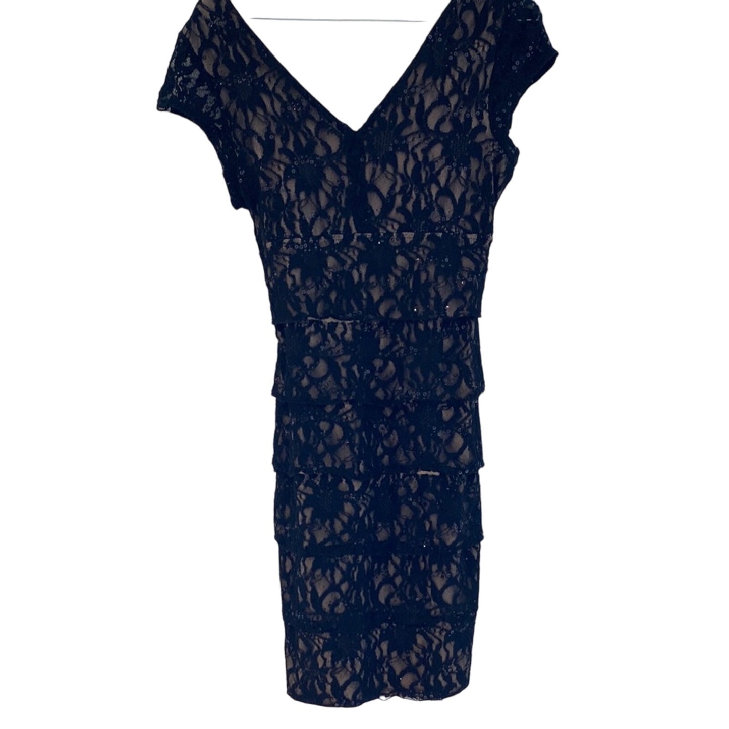 Scarlett black Sheath Mini Dress V-Neck Cocktail 14