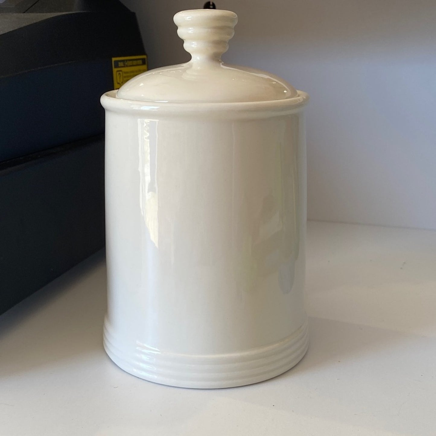 White Ceramic Sugar Canister