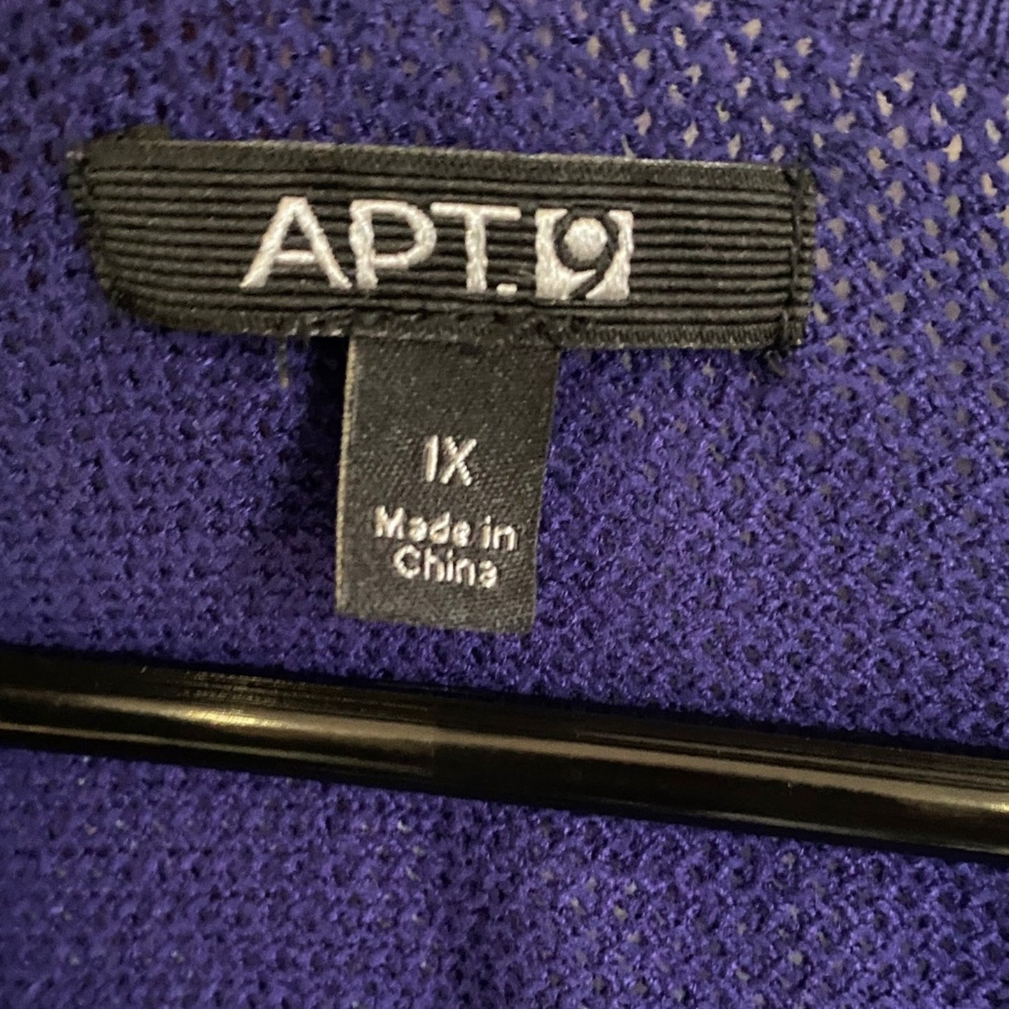 Apt. 9 Women's Deep purple Short Sleeve Top 1x