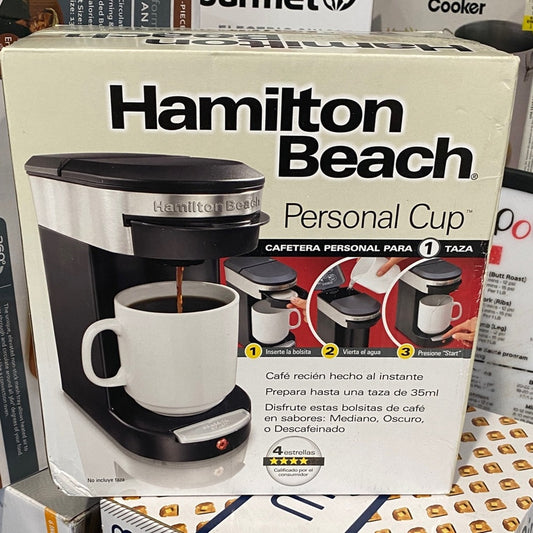 Hamilton Beach Personal Cup Coffee Maker - Black and Silver
