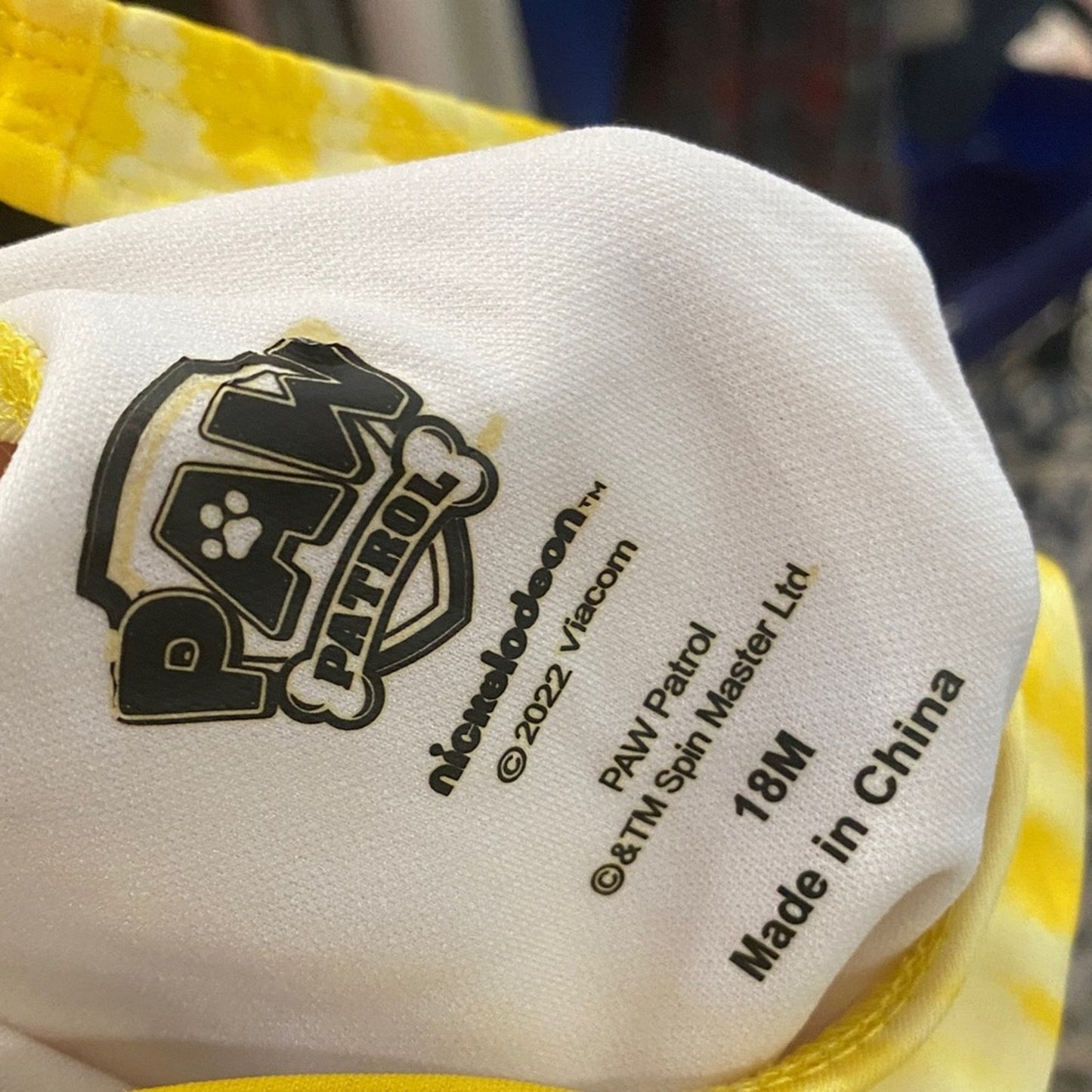 Paw Patrol Kids Swim One Piece - Yellow with Rainbow 18 mo