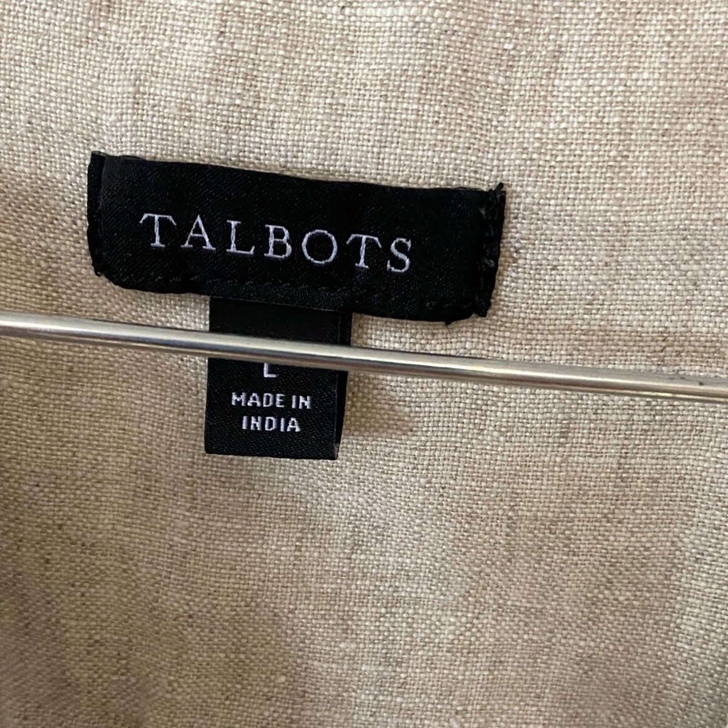 Talbots Cream Button-Up Blouse LARGE