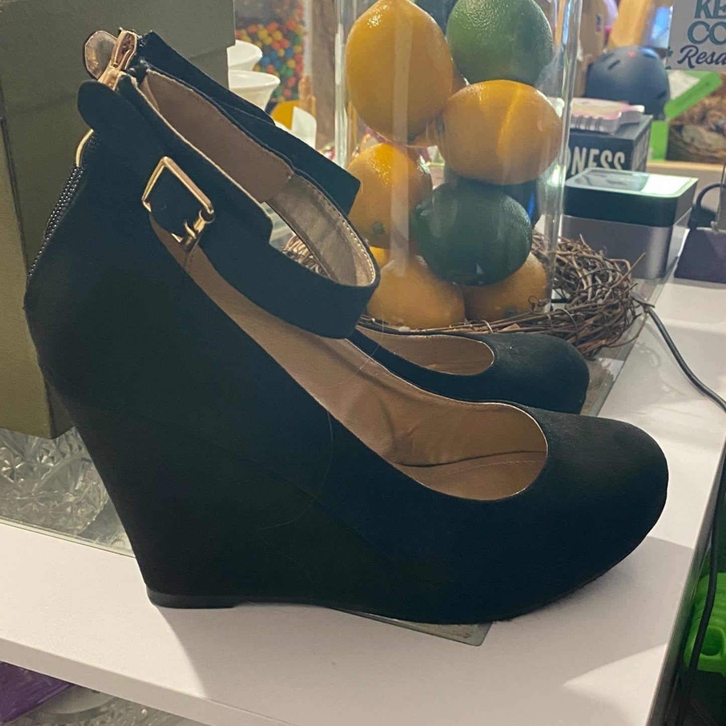Dream Pairs Black Ankle Strap Heels