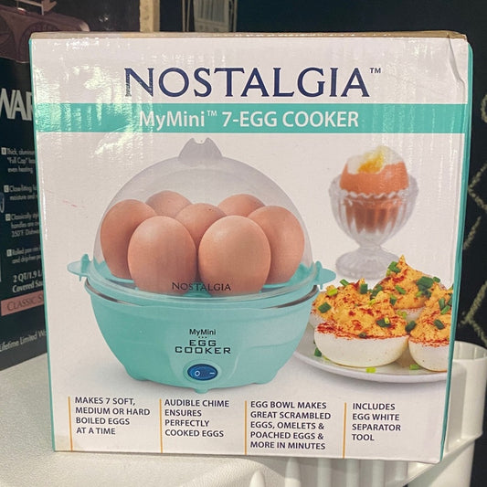 Nostalgia MyMini 7-Egg Cooker - Aqua